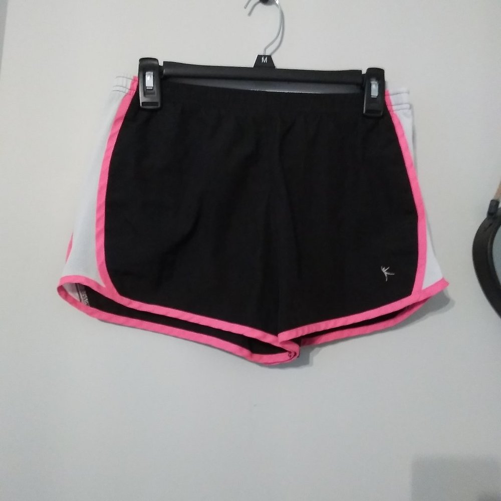 pink and black workout shorts size  14-16